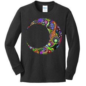 Colorful Demilune Half Moon Kids Long Sleeve Shirt