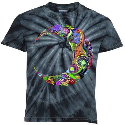 Colorful Demilune Half Moon Kids Tie-Dye T-Shirt