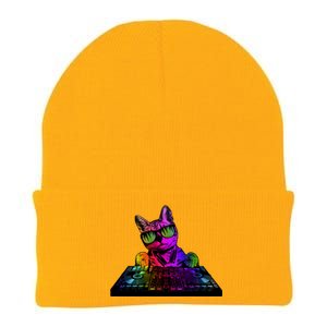 Colorful DJ Cat Knit Cap Winter Beanie