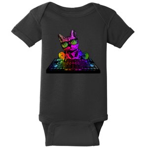 Colorful DJ Cat Baby Bodysuit