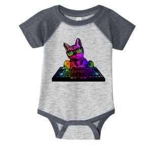 Colorful DJ Cat Infant Baby Jersey Bodysuit