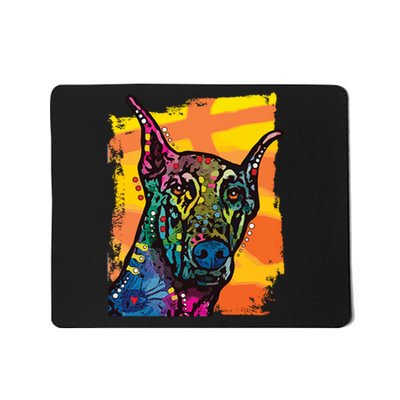 Colorful Doberman Dog Mousepad