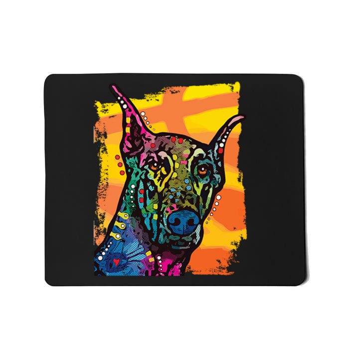 Colorful Doberman Dog Mousepad