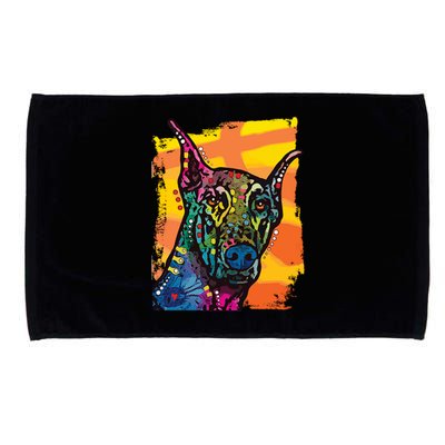 Colorful Doberman Dog Microfiber Hand Towel