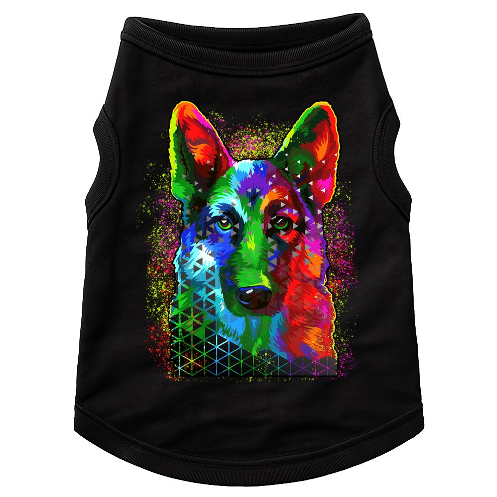 Colorful Dog German Shepard Doggie Tank