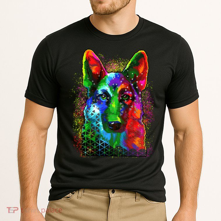 Colorful Dog German Shepard Performance Shirt