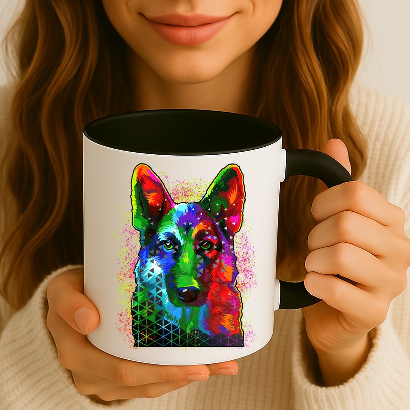Colorful Dog German Shepard Mug