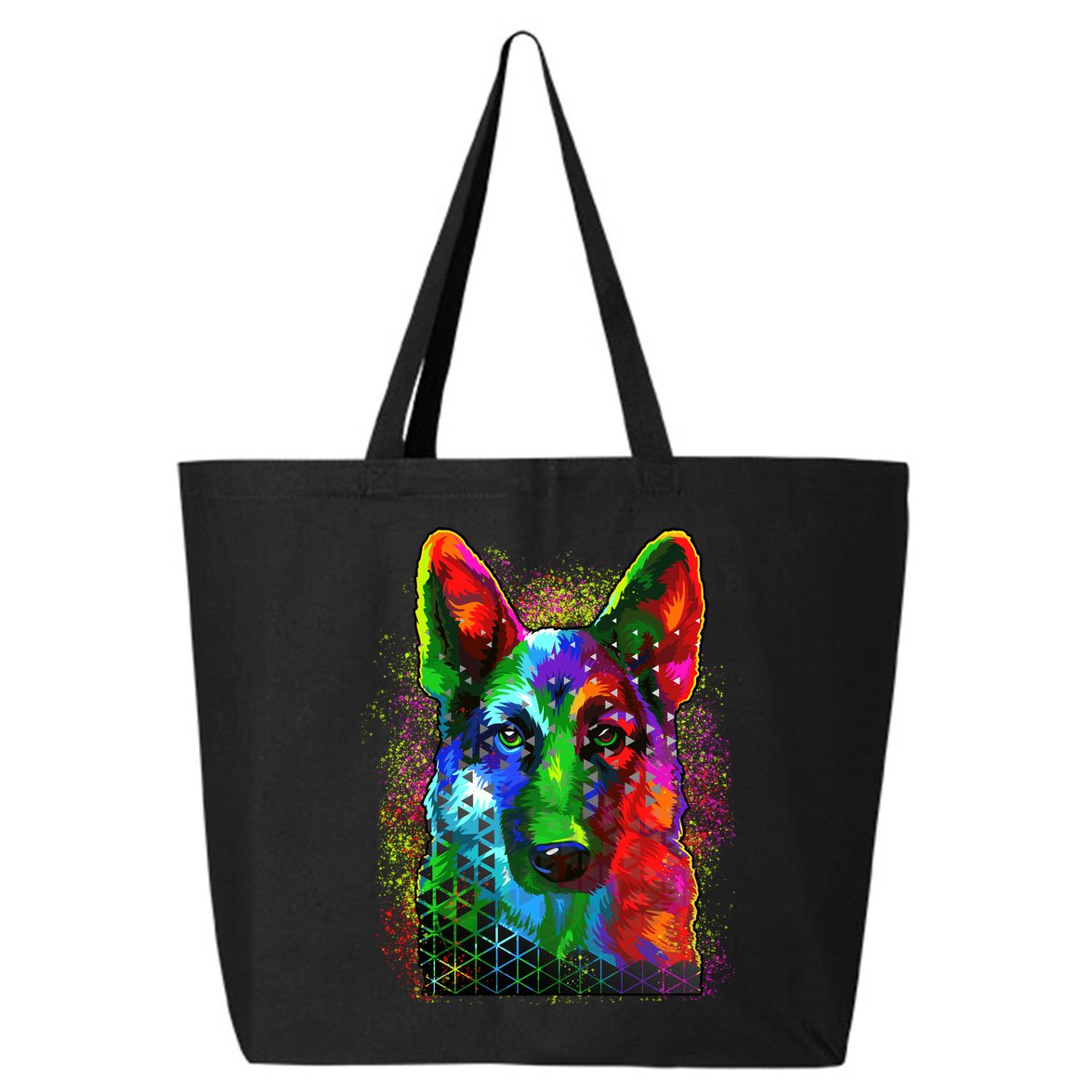 Colorful Dog German Shepard 25L Jumbo Tote