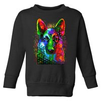 Colorful Dog German Shepard Toddler Sweatshirt