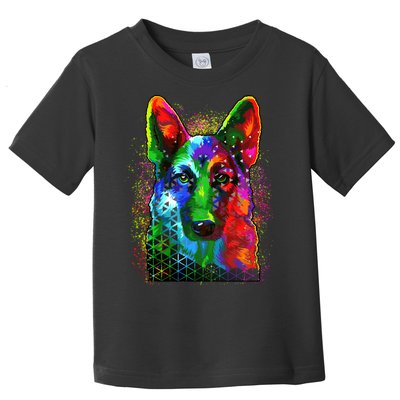 Colorful Dog German Shepard Toddler T-Shirt