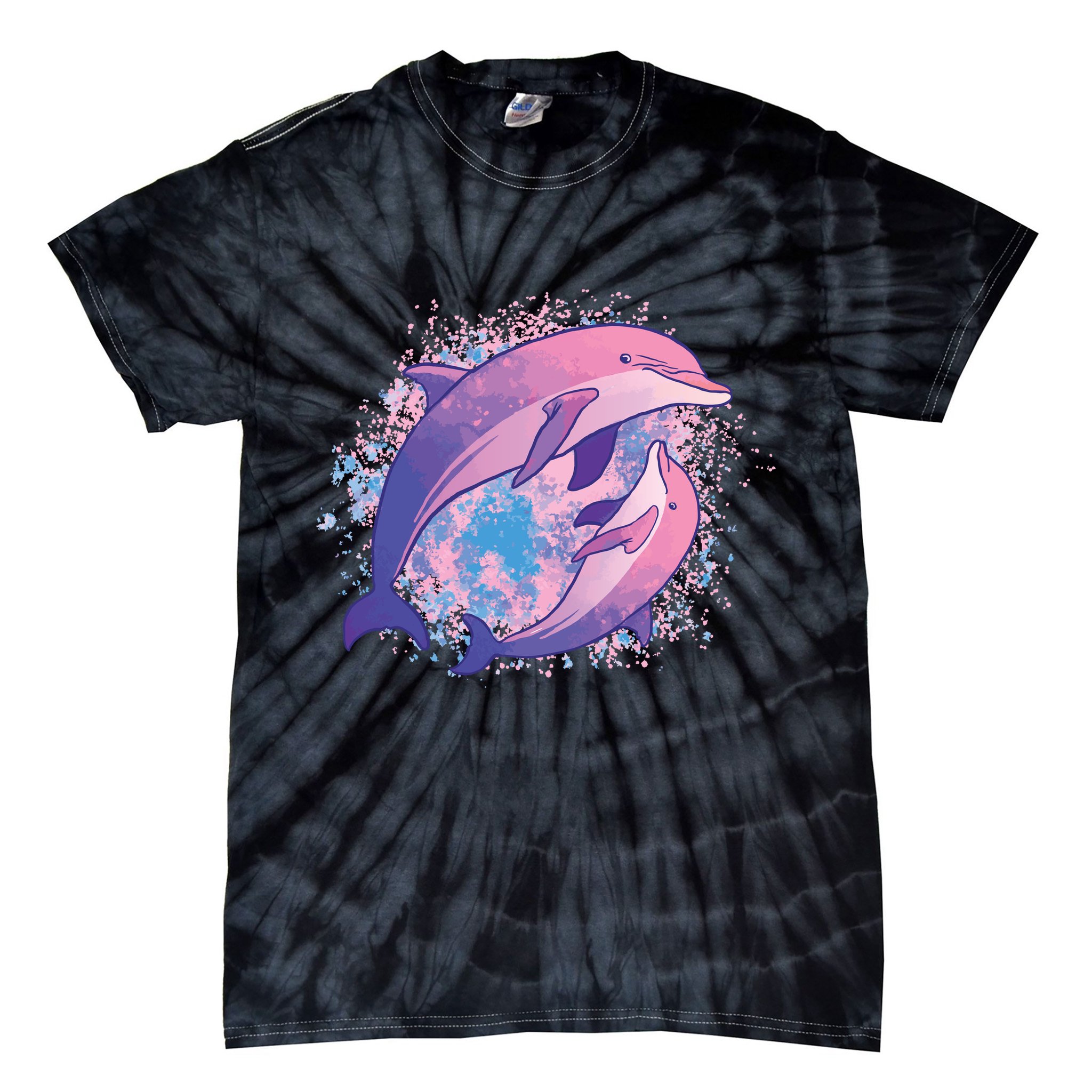 Colorful Dolphin Tie-Dye T-Shirt