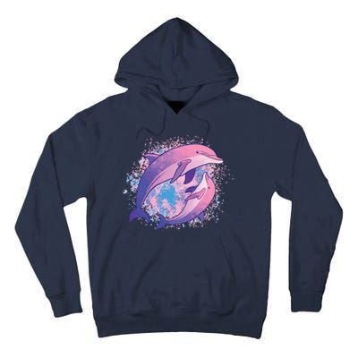 Colorful Dolphin Tall Hoodie