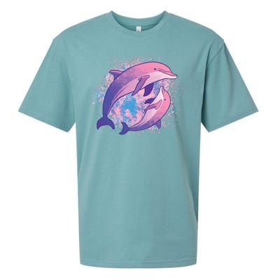 Colorful Dolphin Sueded Cloud Jersey T-Shirt