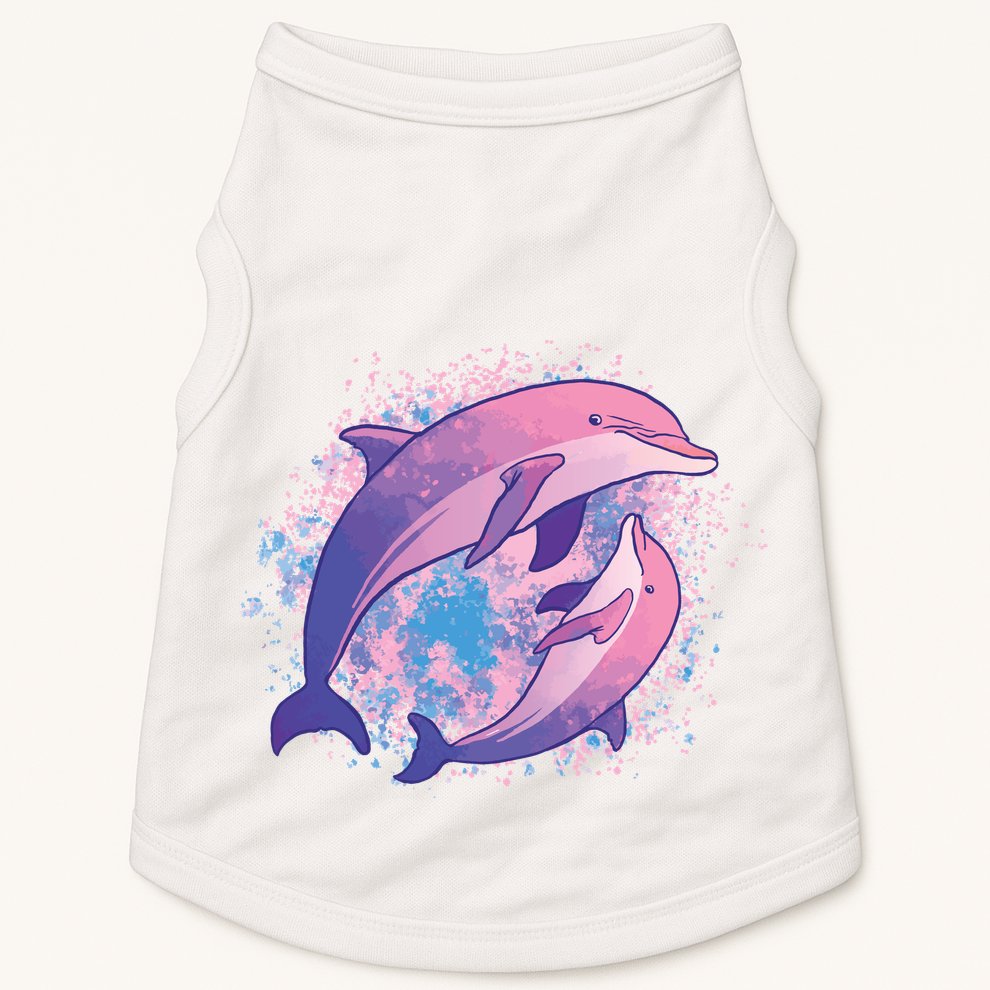 Colorful Dolphin Doggie Tank