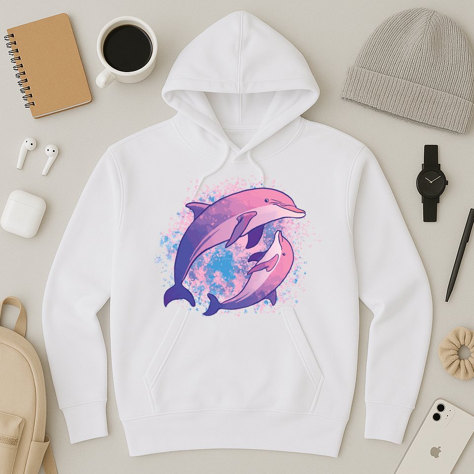 Colorful Dolphin Hoodie