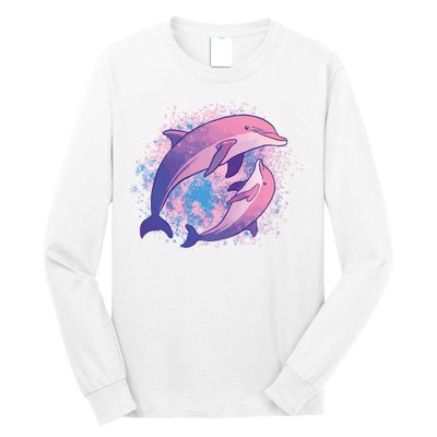 Colorful Dolphin Long Sleeve Shirt