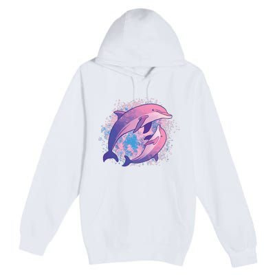 Colorful Dolphin Premium Pullover Hoodie