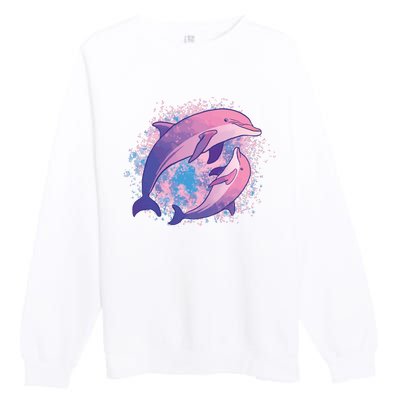 Colorful Dolphin Premium Crewneck Sweatshirt