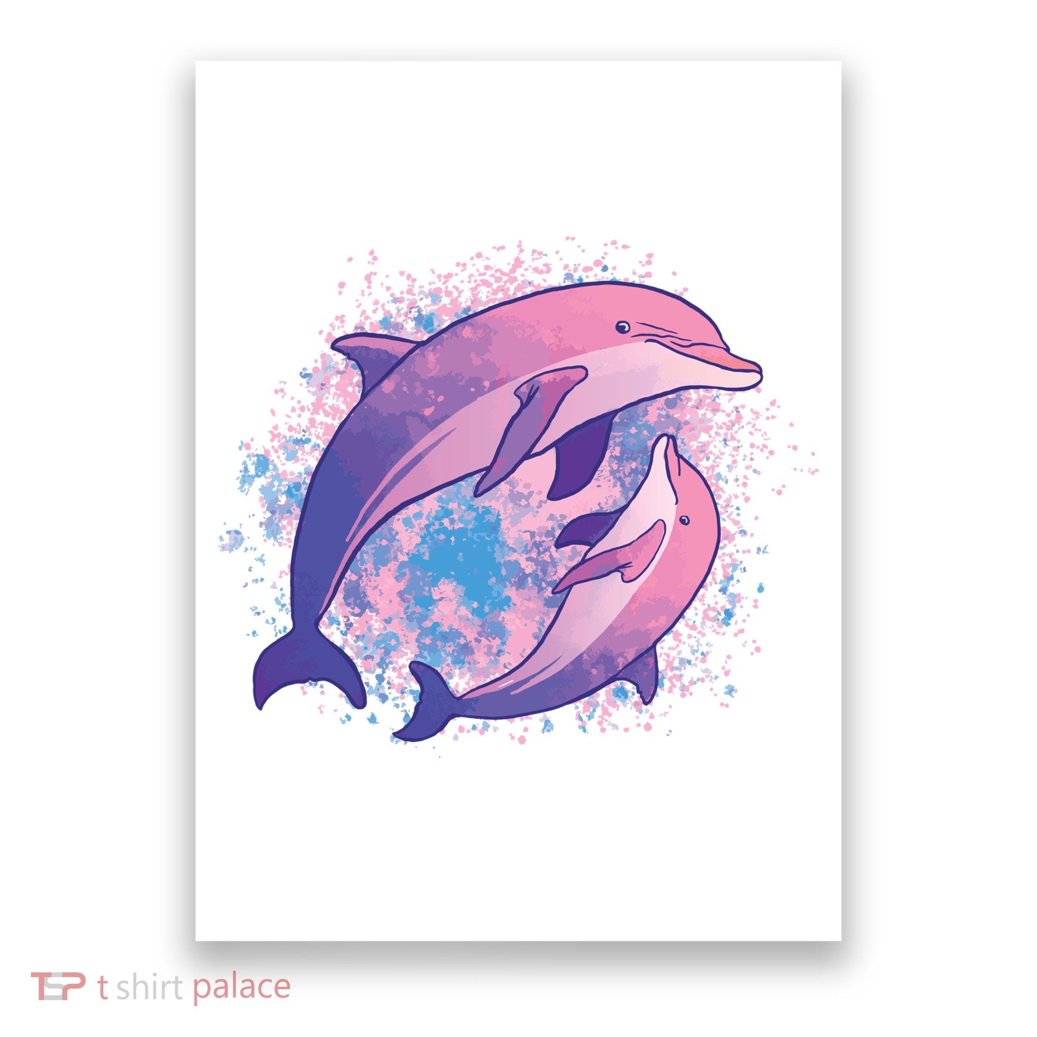 Colorful Dolphin Poster