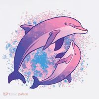 Colorful Dolphin Poster