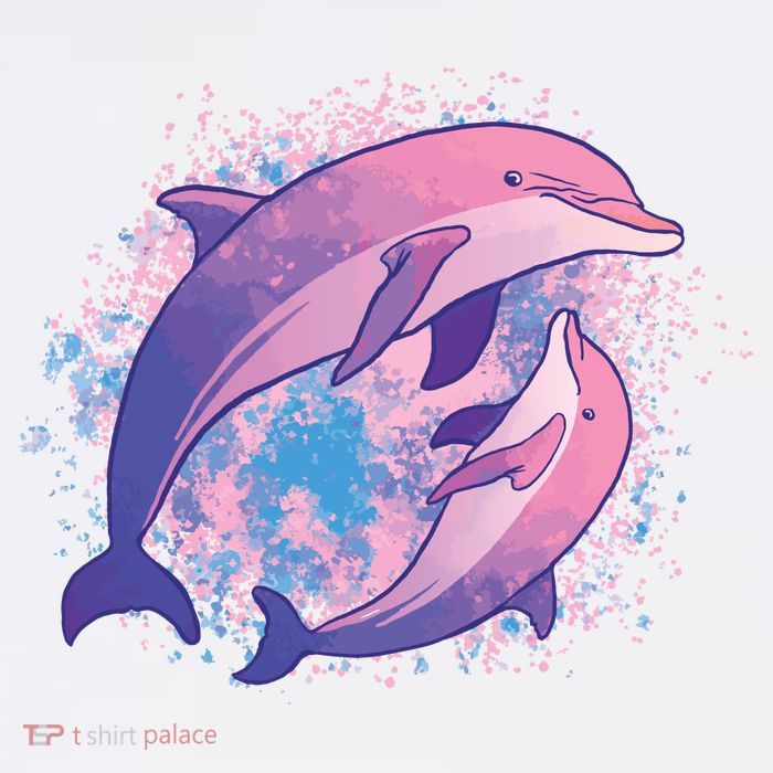 Colorful Dolphin Poster