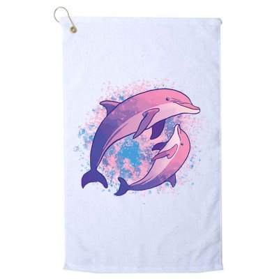Colorful Dolphin Golf Towel