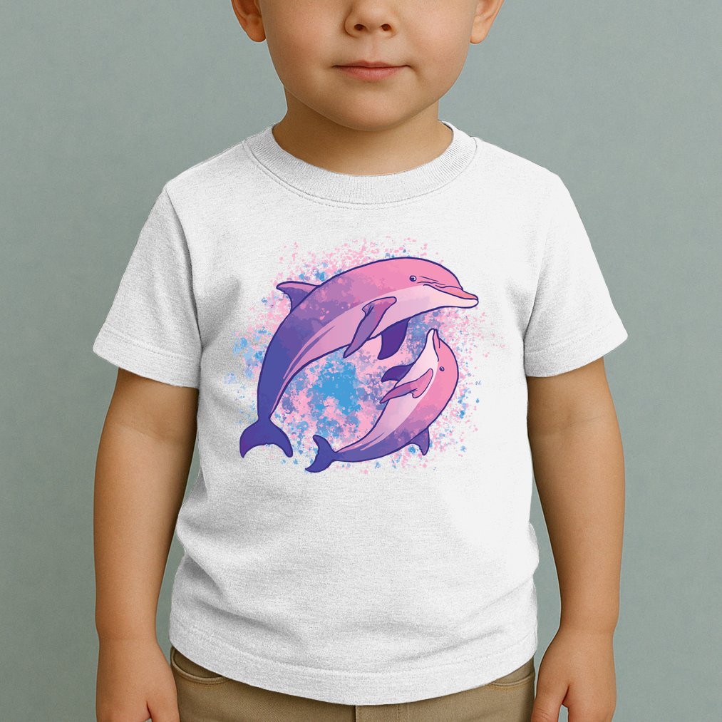Colorful Dolphin Toddler T-Shirt