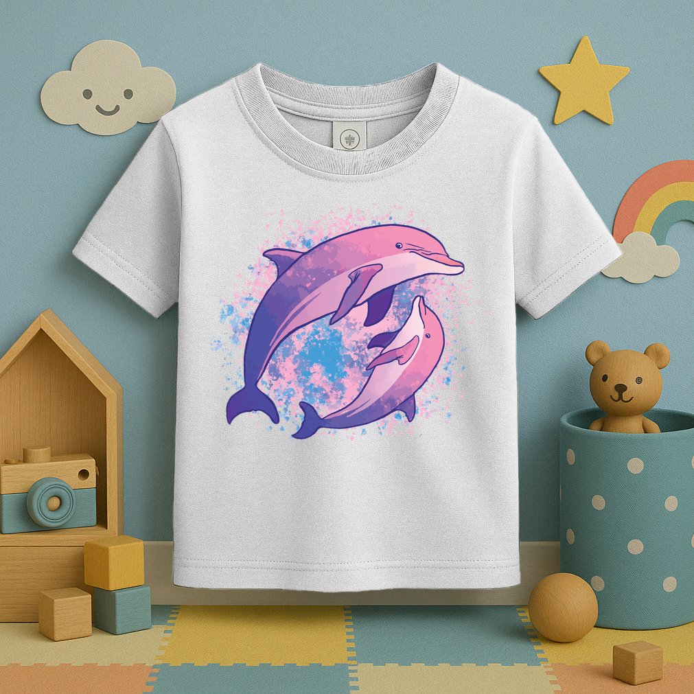 Colorful Dolphin Toddler T-Shirt