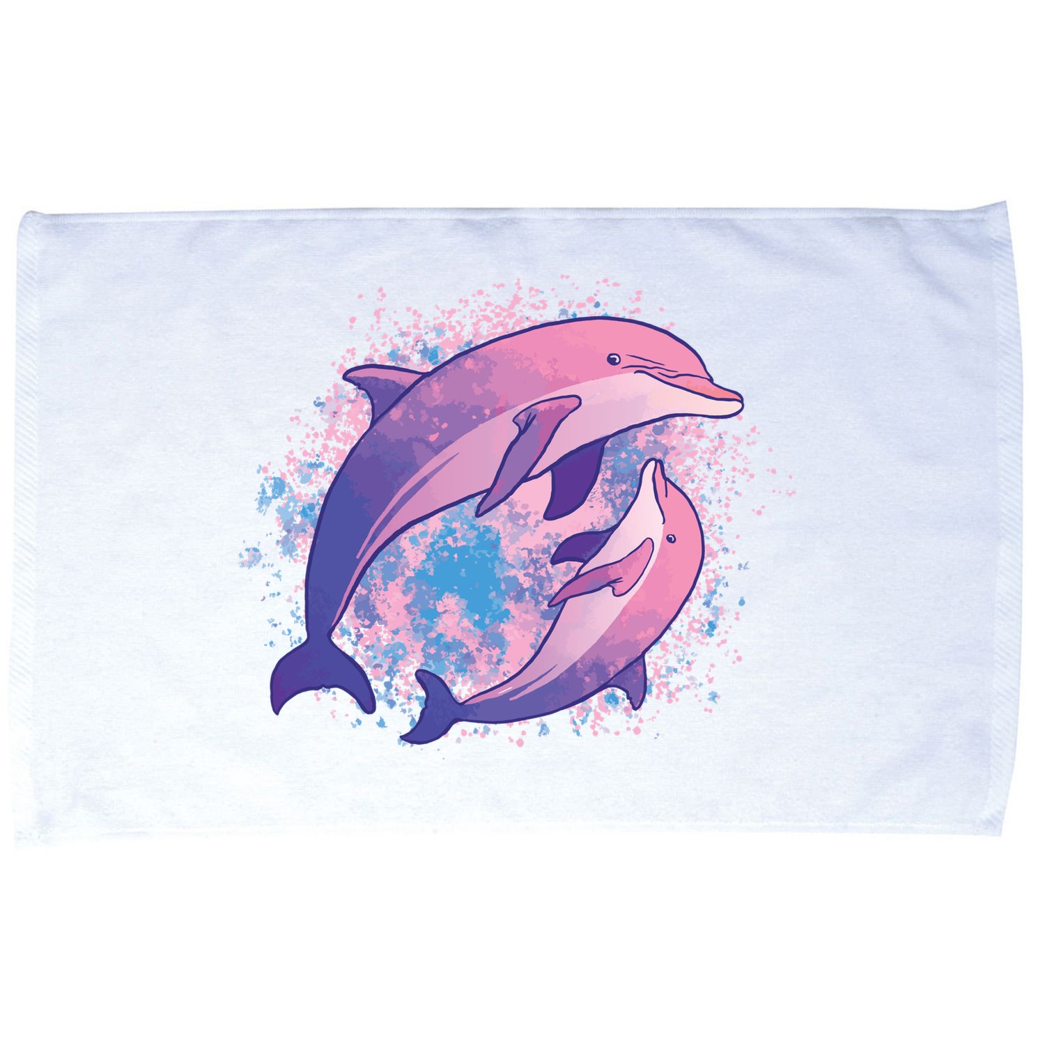 Colorful Dolphin Microfiber Hand Towel