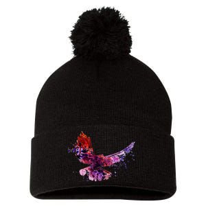 Colorful Dove Pom Pom 12in Knit Beanie