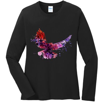 Colorful Dove Ladies Long Sleeve Shirt