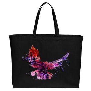 Colorful Dove Cotton Canvas Jumbo Tote