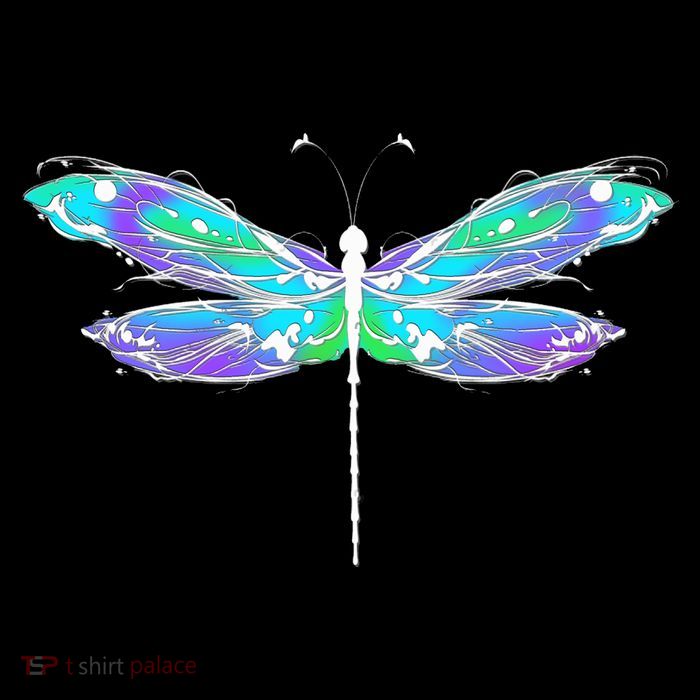 Colorful Dragonfly Drawstring Bag