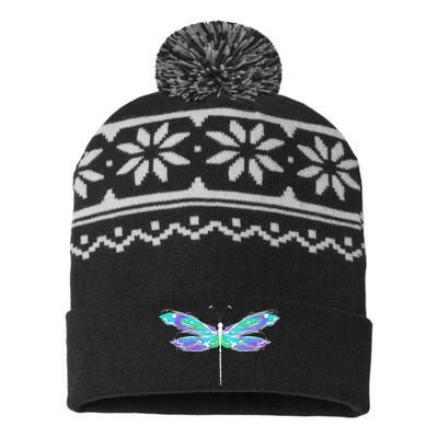 Colorful Dragonfly USA-Made Snowflake Beanie