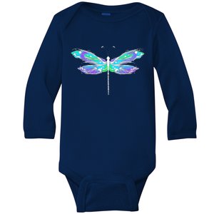 Colorful Dragonfly Baby Long Sleeve Bodysuit