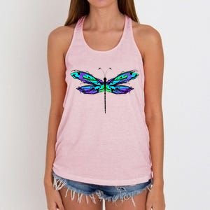 Colorful Dragonfly Women's Knotted Racerback Tank