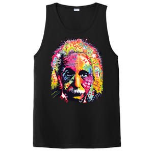 Colorful Einstein Trippy Face PosiCharge Competitor Tank