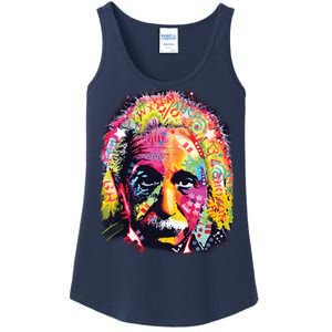 Colorful Einstein Trippy Face Ladies Essential Tank