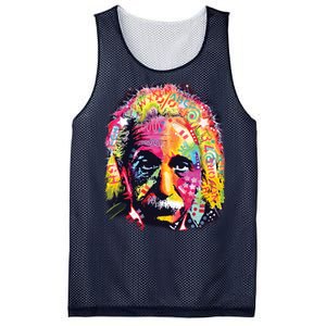 Colorful Einstein Trippy Face Mesh Reversible Basketball Jersey Tank