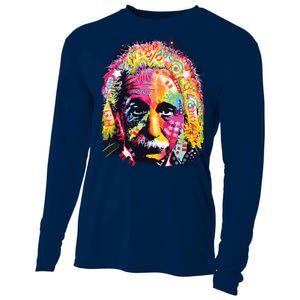 Colorful Einstein Trippy Face Cooling Performance Long Sleeve Crew