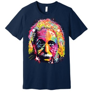 Colorful Einstein Trippy Face Premium T-Shirt