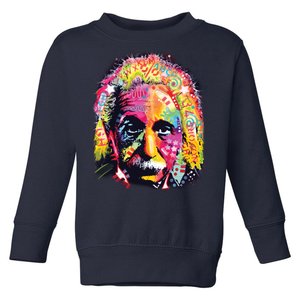 Colorful Einstein Trippy Face Toddler Sweatshirt