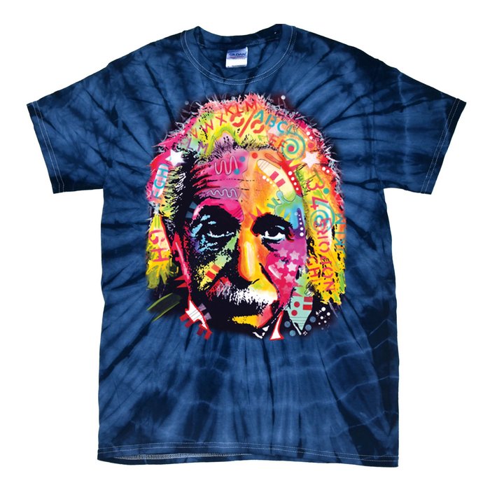 Colorful Einstein Trippy Face Tie-Dye T-Shirt