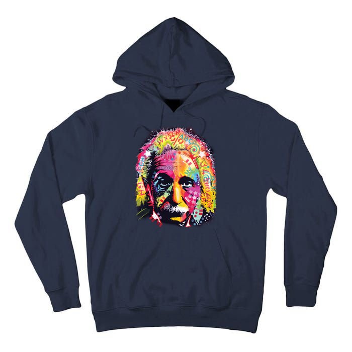 Colorful Einstein Trippy Face Tall Hoodie