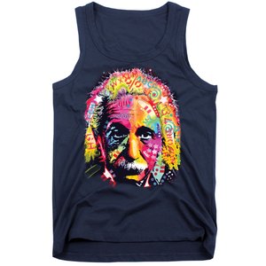 Colorful Einstein Trippy Face Tank Top