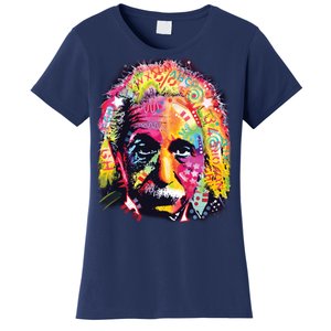 Colorful Einstein Trippy Face Women's T-Shirt