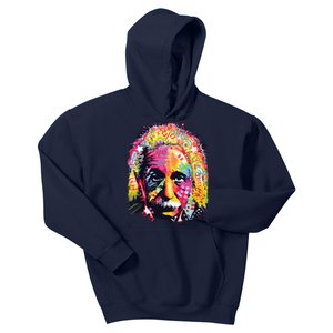 Colorful Einstein Trippy Face Kids Hoodie