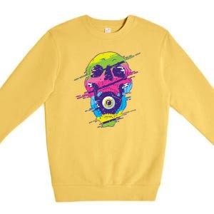 Colorful Eye Skull Premium Crewneck Sweatshirt