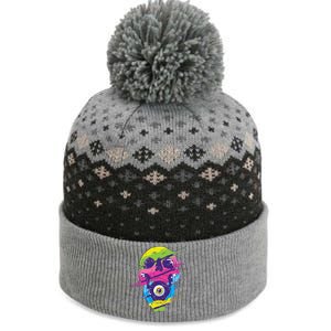 Colorful Eye Skull The Baniff Cuffed Pom Beanie