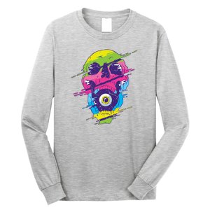 Colorful Eye Skull Long Sleeve Shirt